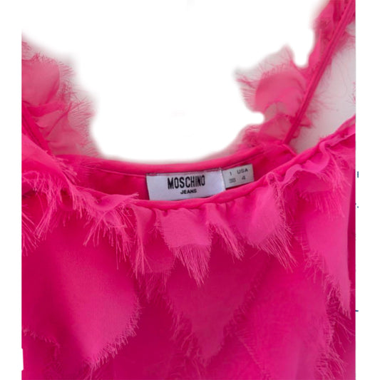 Moschino Jeans Fray Diamond Frill Cami