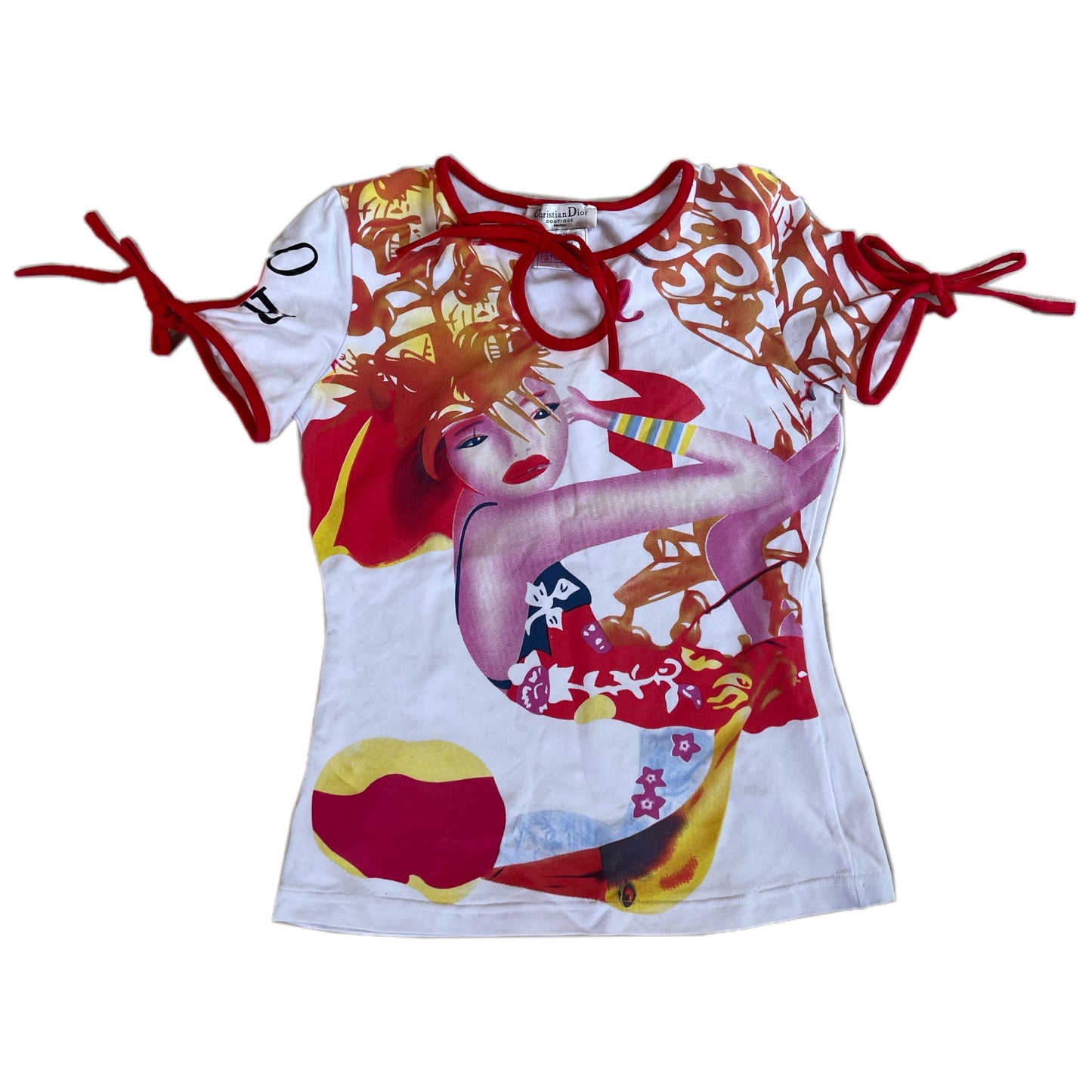 Christian Dior Spring 2005 Graphic Tie Tee