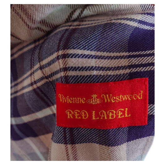 Vivienne Westwood Red Label Plaid Checkered Puff LS Tie Neck Coat