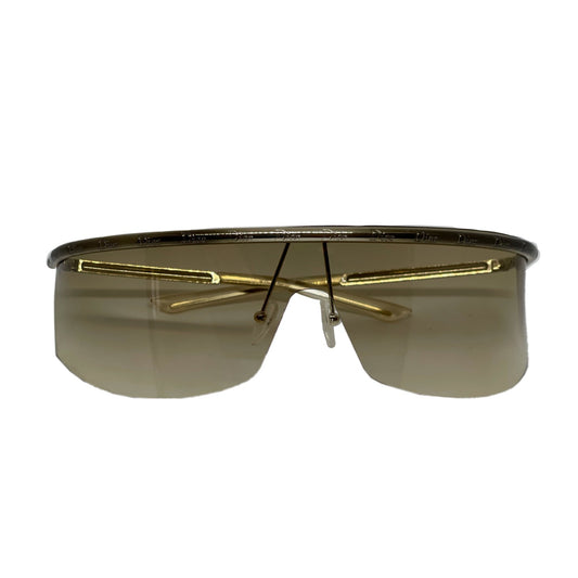 Christian Dior Gold Ombré Logo Frame Sunglasses