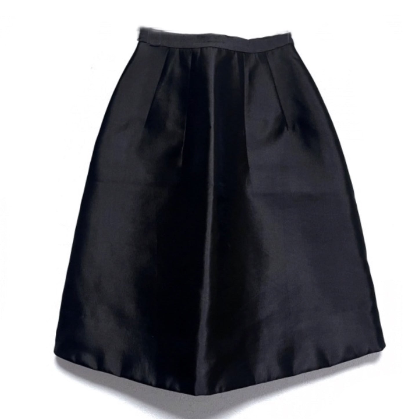 Prada Silk Flare Midi Bubble Skirt