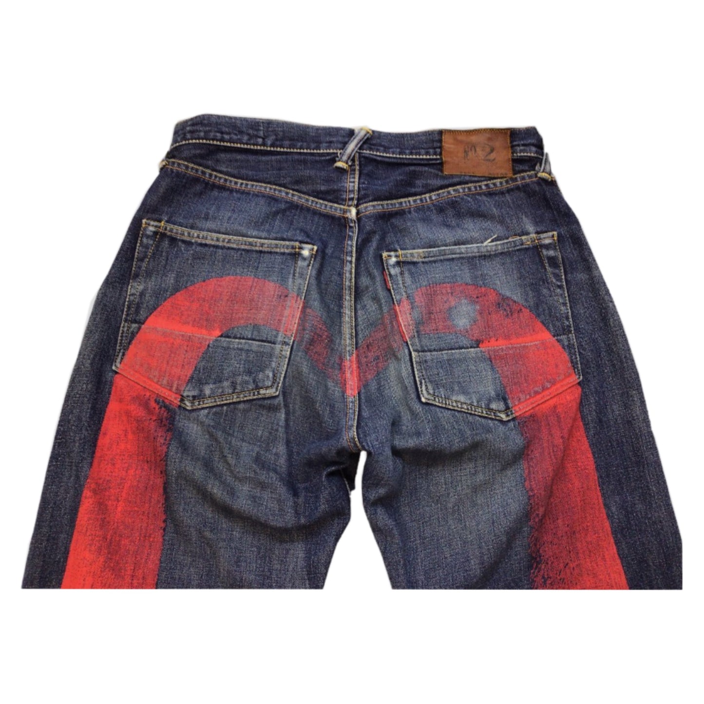 Evisu Red Logo Straight Leg Jeans