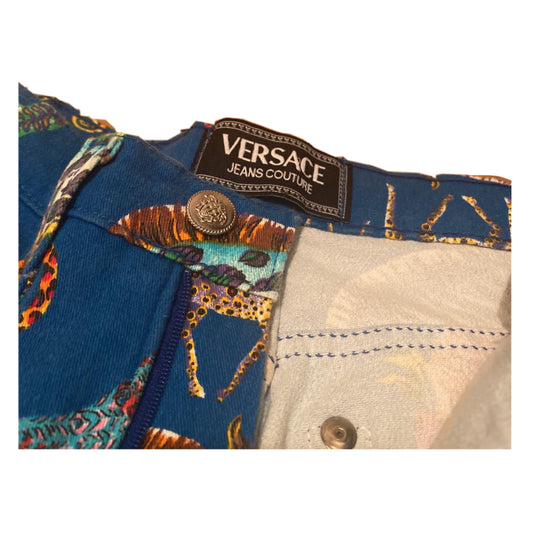 Versace Jeans Couture Safari Animal Print Jeans