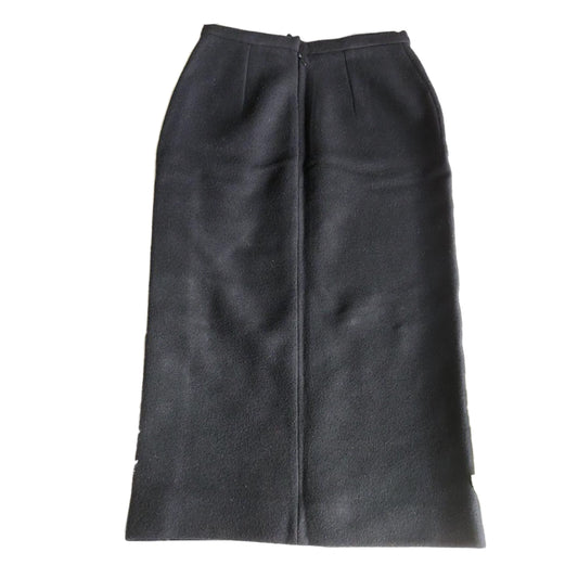 Dolce & Gabbana Side Button Midi Pencil Wool Blend Skirt