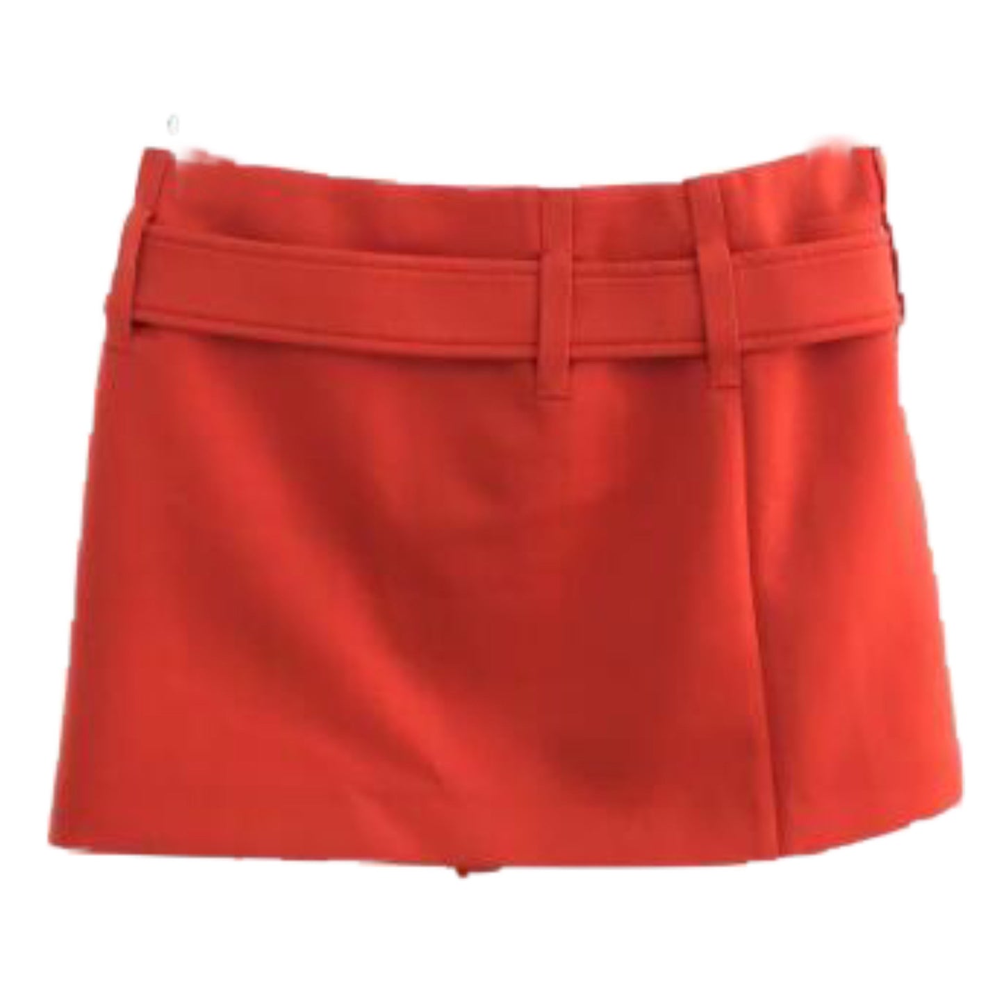 Prada Mini Belt Ruffle Wrap Skirt w Logo