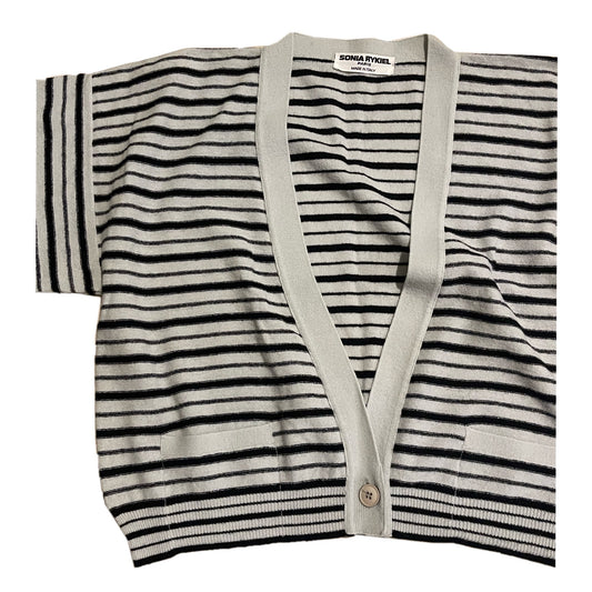 Sonia Rykiel Stripe V Neck SS Boxy Cardigan