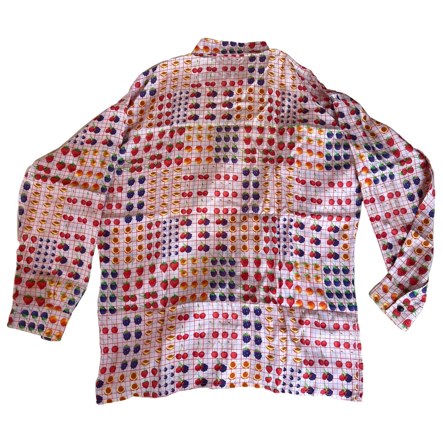 Versace Jeans Couture Fruit Checkered Silk Blouse