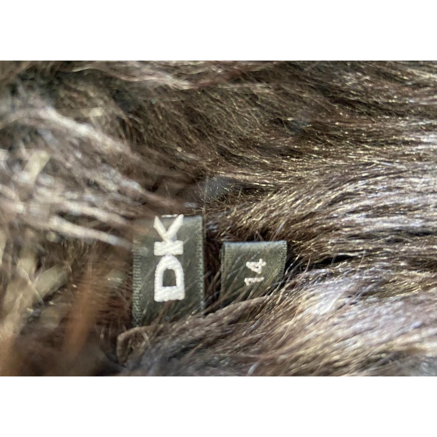DKNY Fur Lapel Collar Suede Leather Wrap Belt Jacket