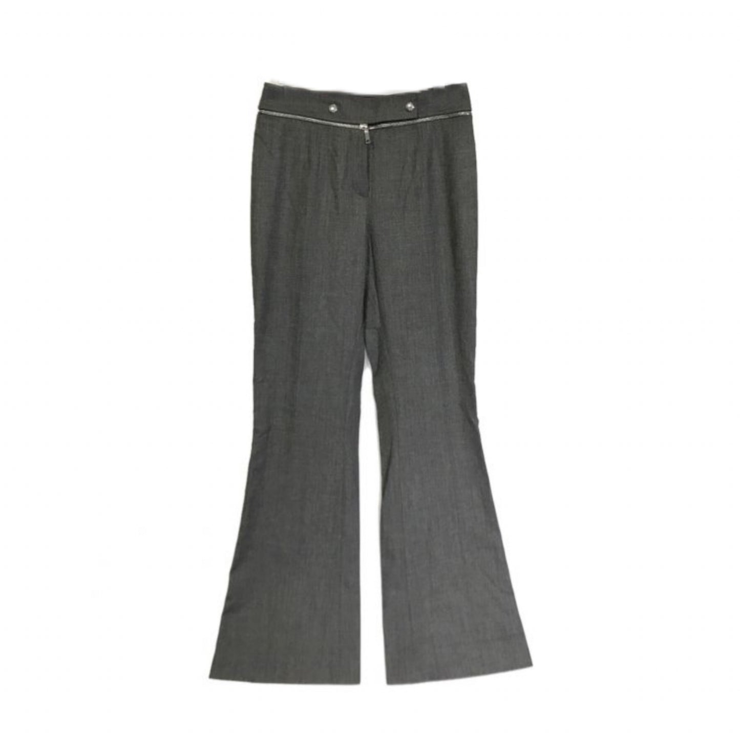 Celine Zipper Waist Bell Bottom Flare Pants