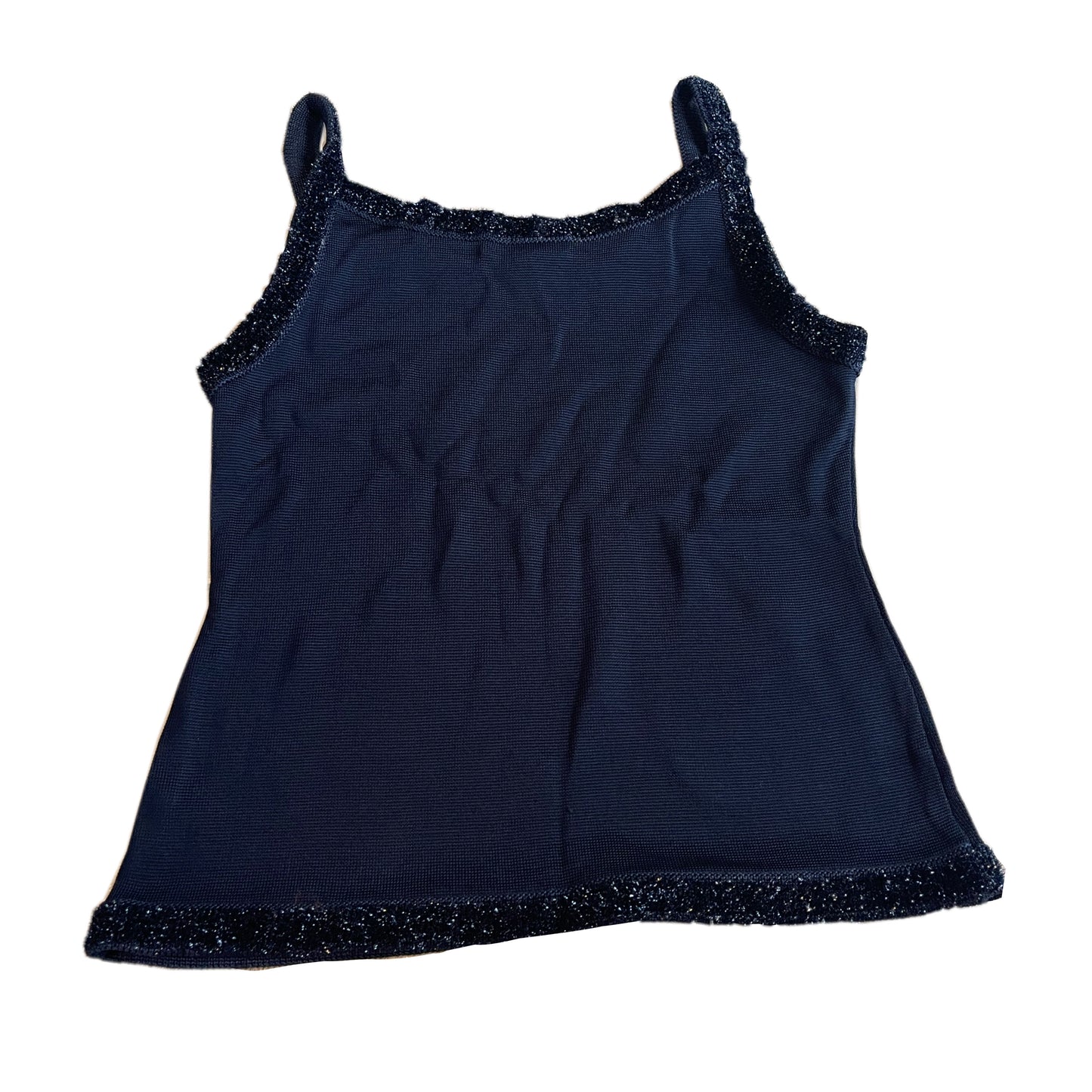 Christian Dior Knit Metallic Tinsel Trim Tank Top