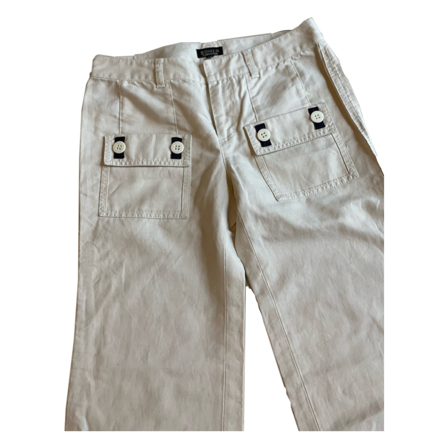 Sonia Rykiel Front Pocket Cargo Wide Leg Pants
