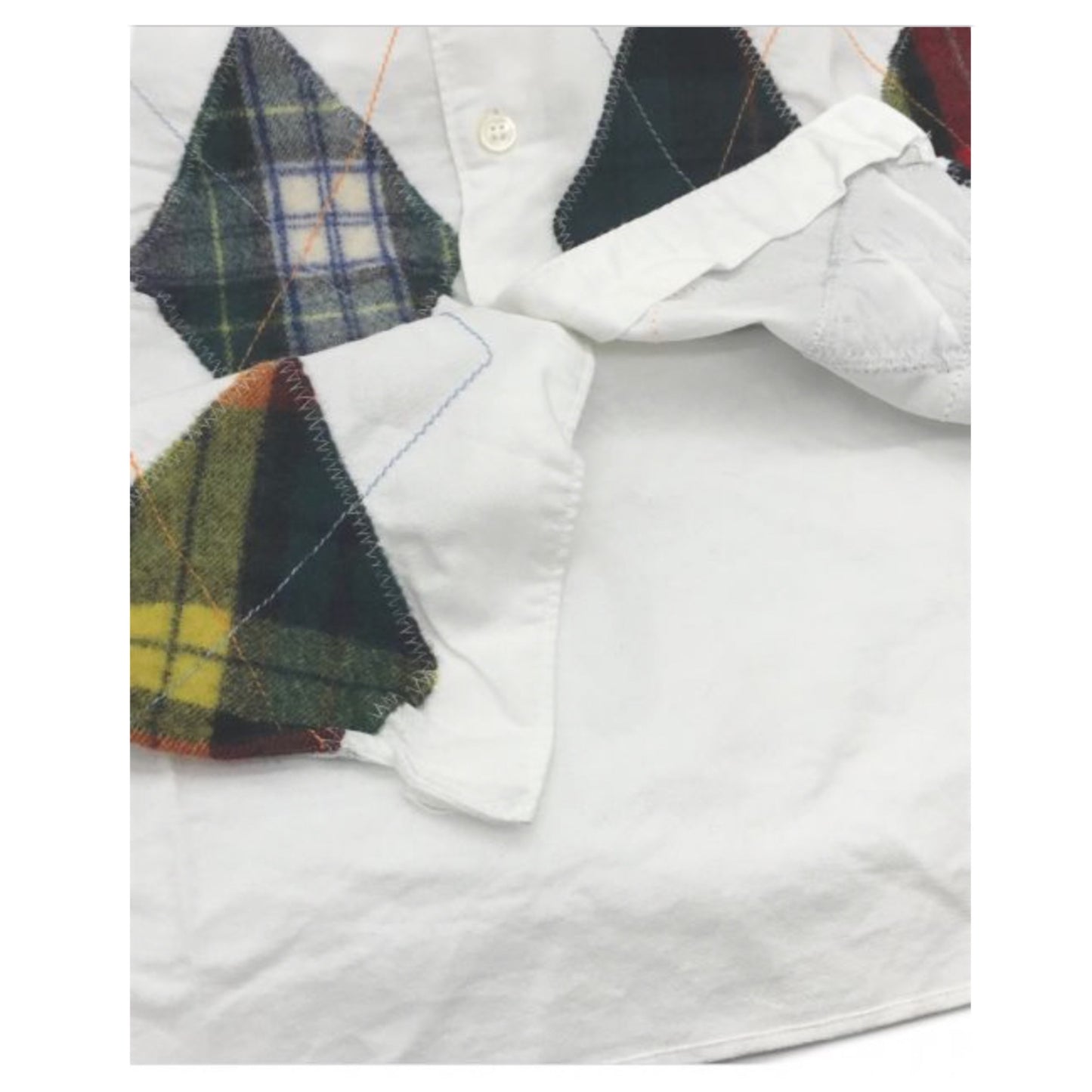 Comme Des Garcons Homme Argyle Diamond Embroidered Patch Shirt