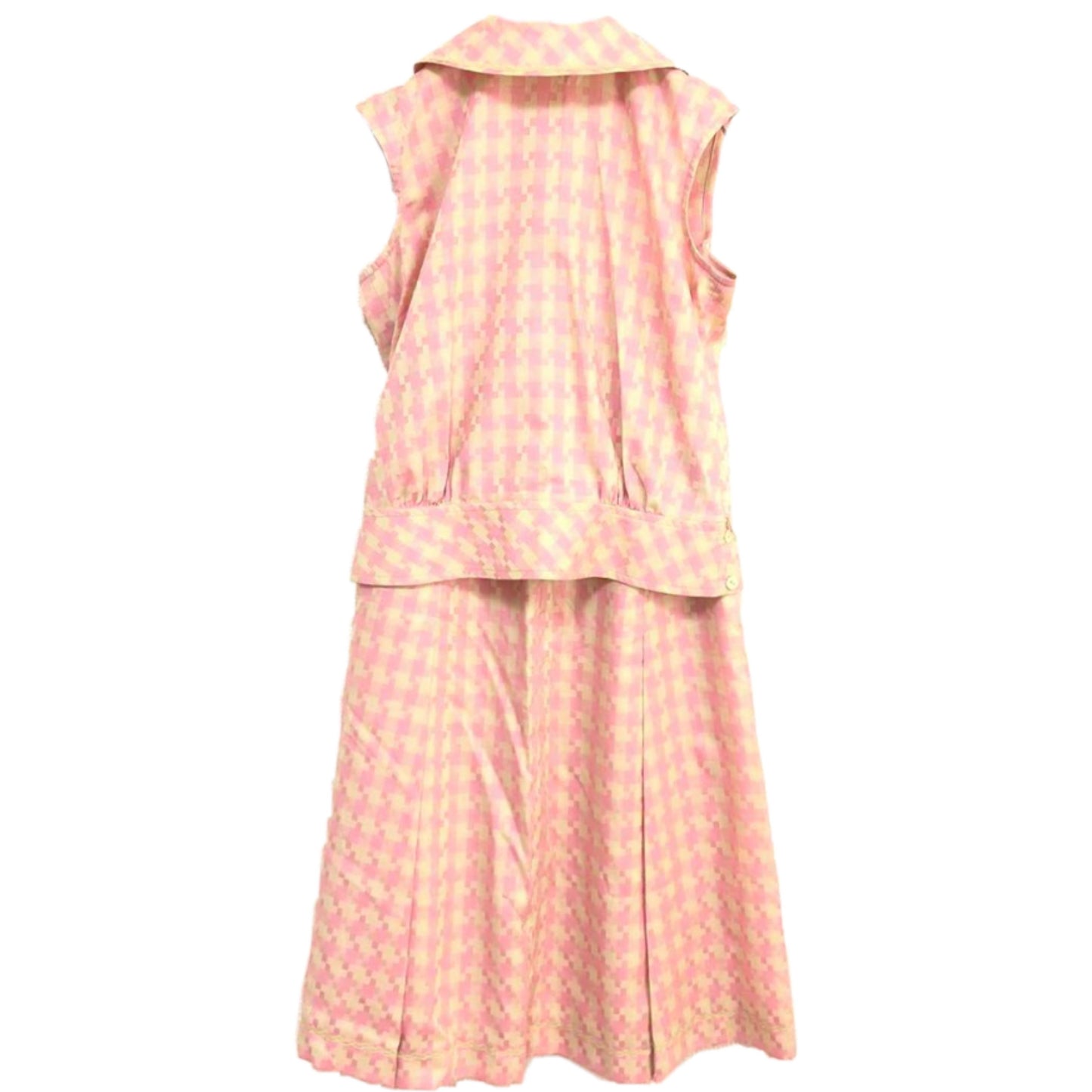 Chloe Houndstooth Mock Fold Neck Flare Skirt Suit Set
