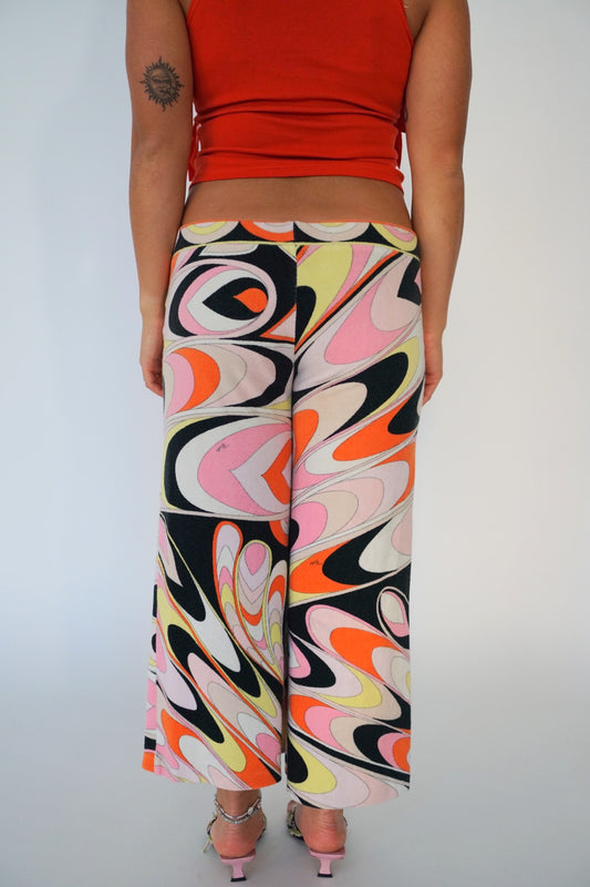 Emilio Pucci Terry Towel Abstract Culottes