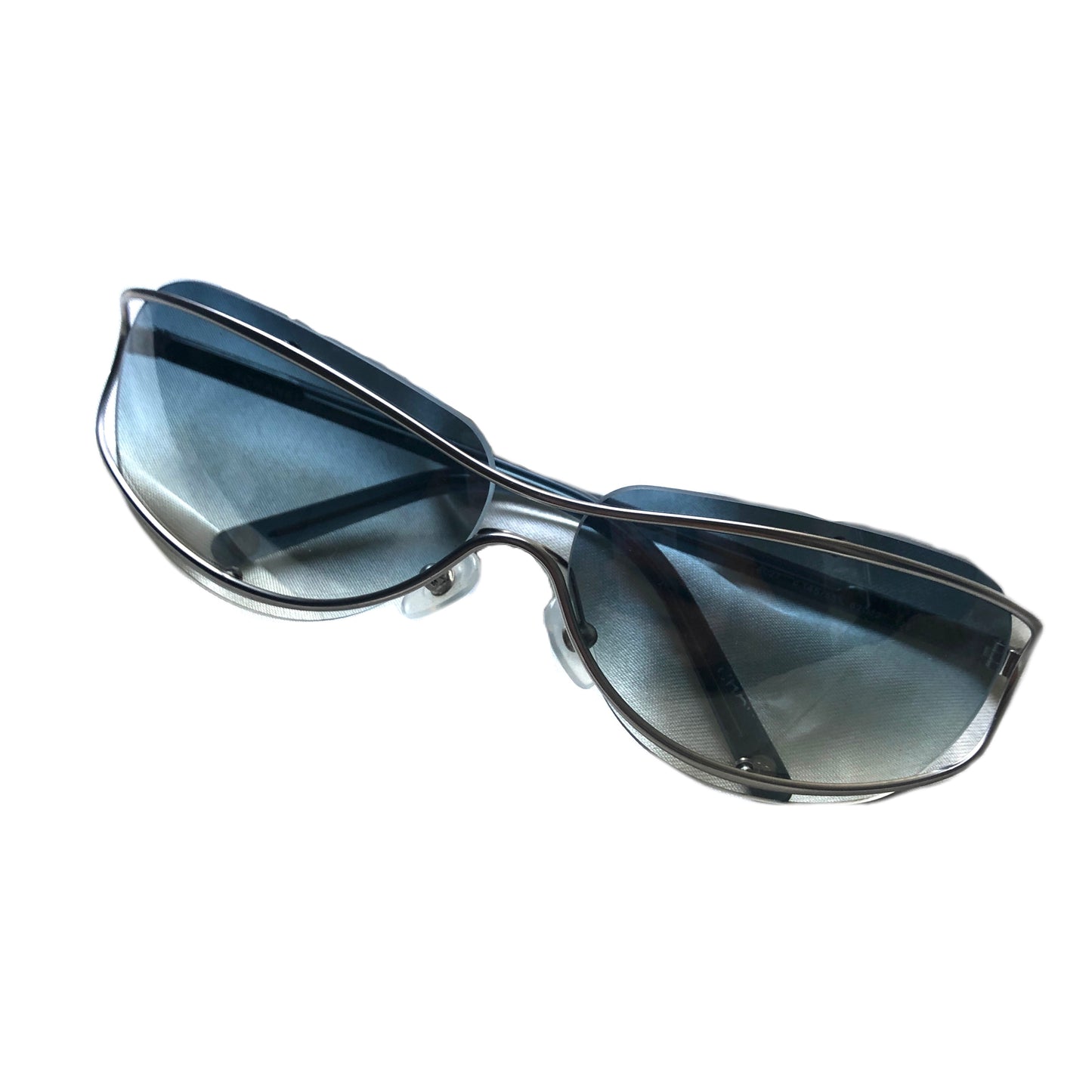 Chanel Blue Gradient Metal Frame Sunglasses
