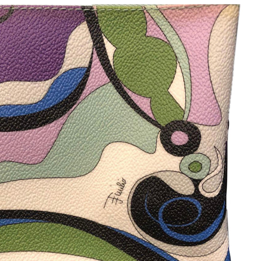Emilio Pucci Blue Multi Print Pouchette