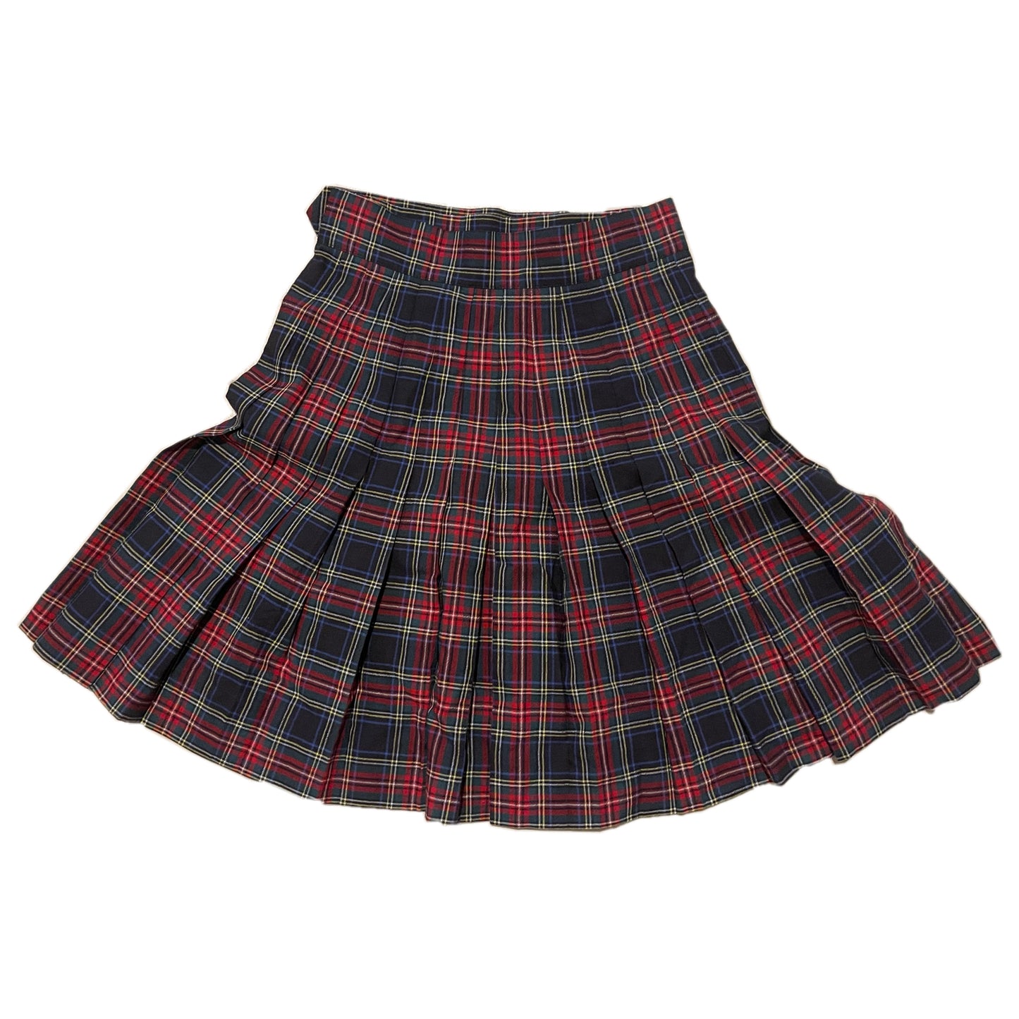 Moschino Cheap And Chic Tartan Checkered Polka Dot Pleated Skirt Puff Sleeve Set