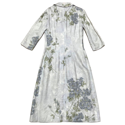 Dolce & Gabbana Floral Silk Linen Summer Coat
