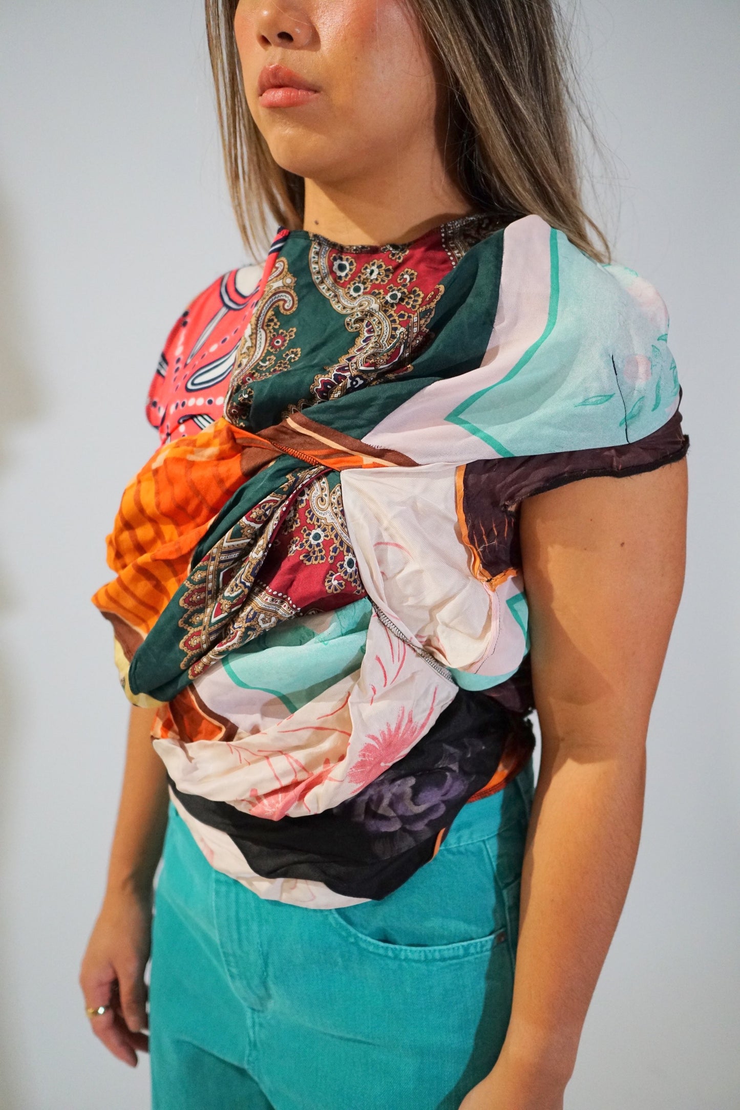Comme Des Garcons Multi Tie Scarf Patch Tank