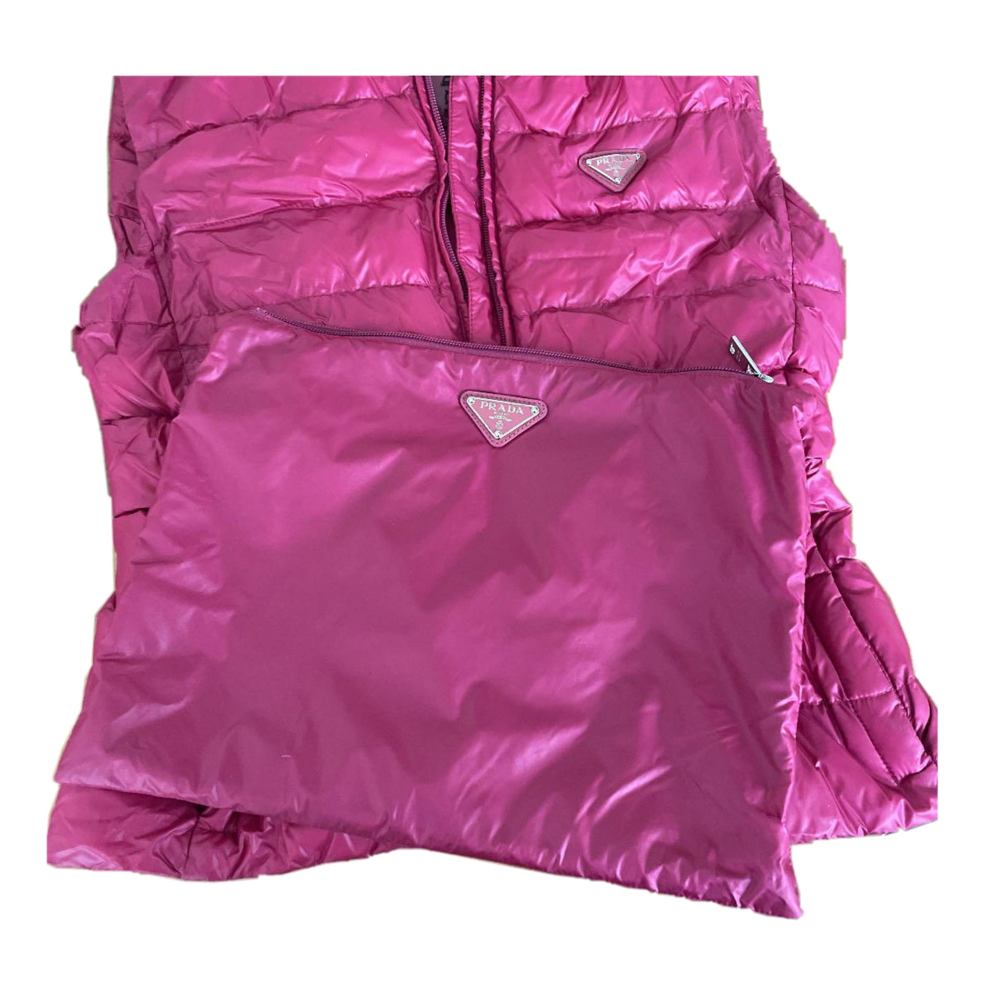 Prada Nylon Puffer Logo Down Vest