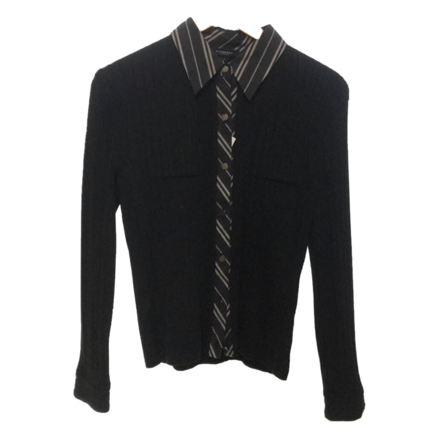 Burberry London Knit Check Trim Shirt