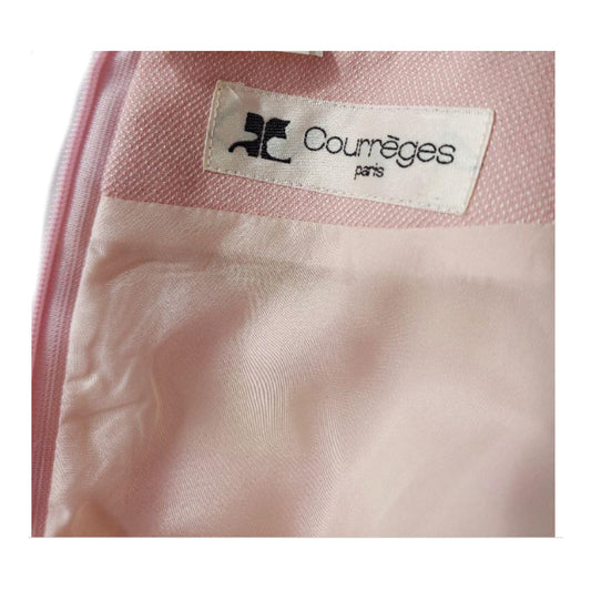 Courreges Checkered LS Bow Midi Dress