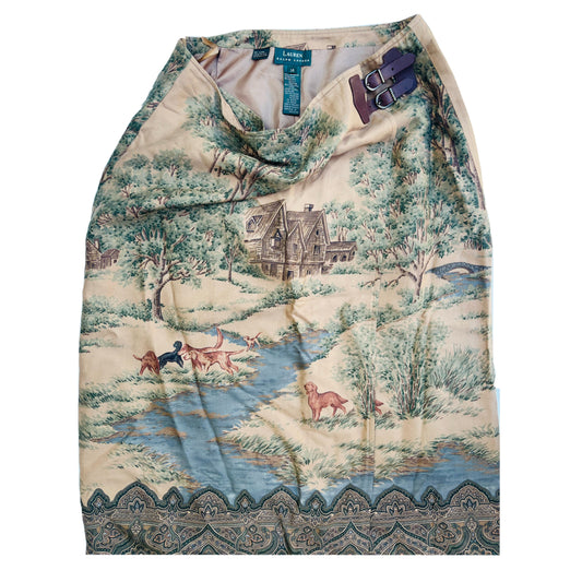 Ralph Lauren Farm Cottage Wrap Maxi Skirt