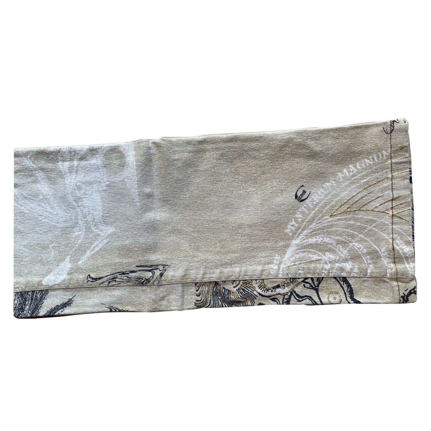 Roberto Cavalli Horoscope Glitter Print Denim Jeans