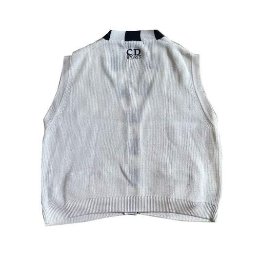 Christian Dior Sports Logo Knit Button Down Vest