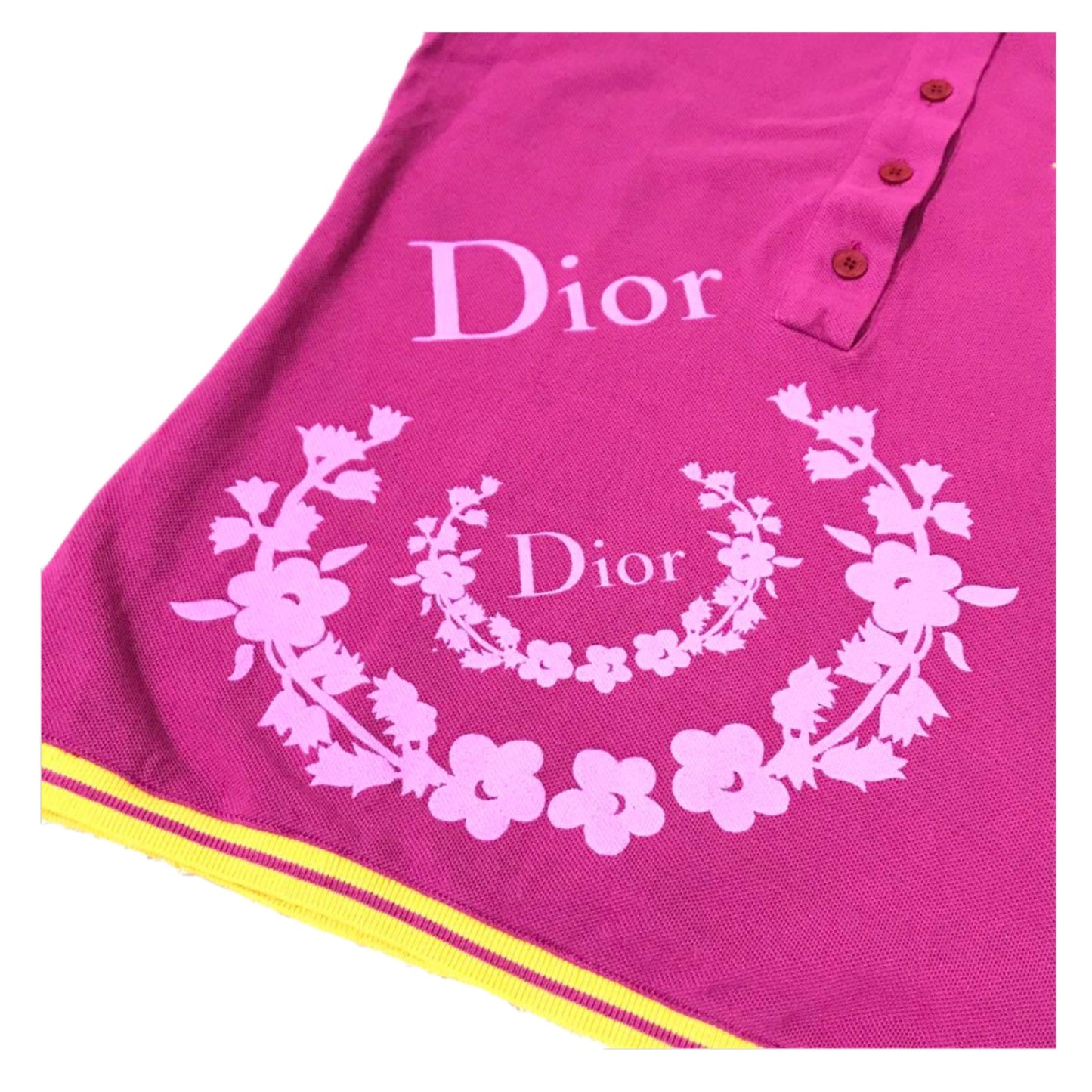 Christian Dior Logo Embroidery Polo Top