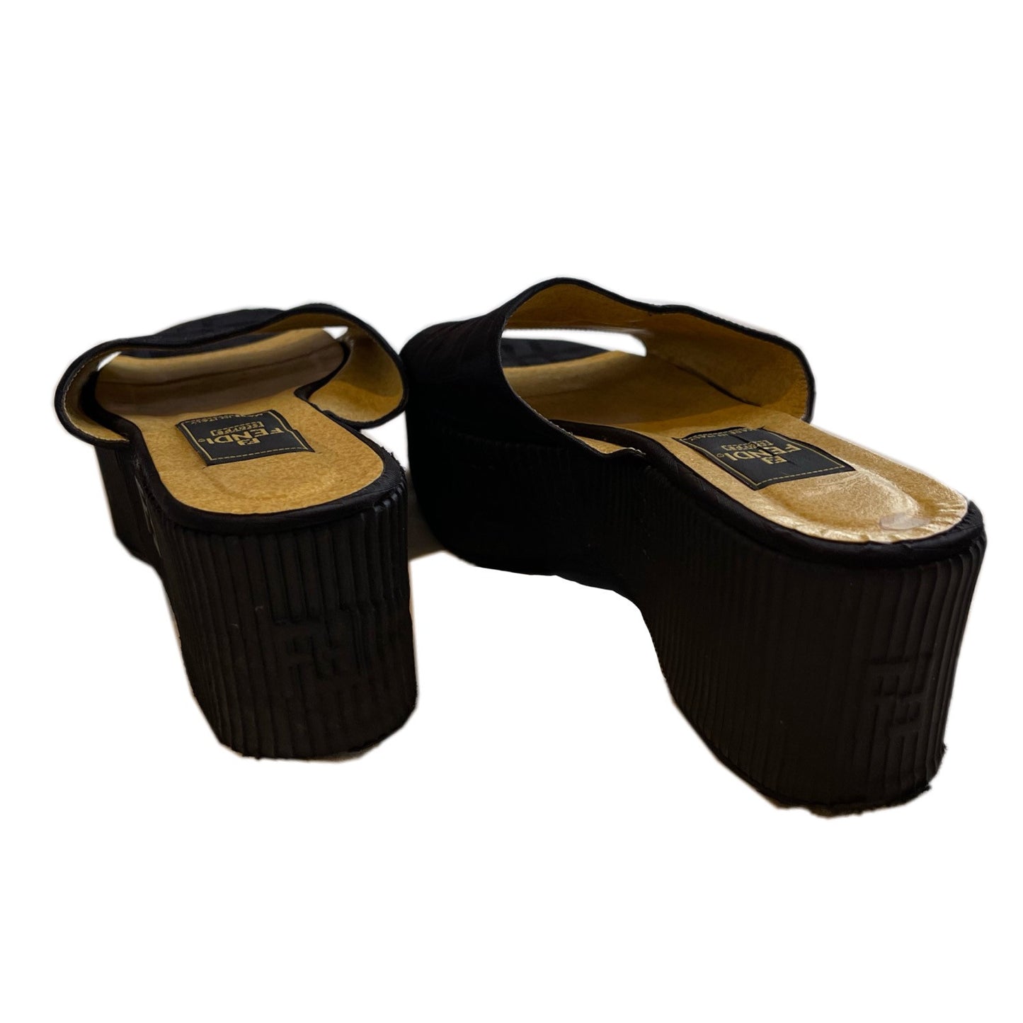 Fendi Zucca Logo Wedges
