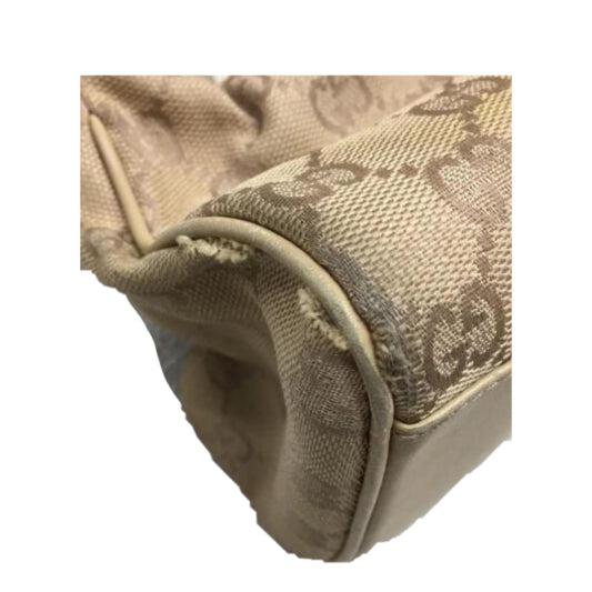 Gucci Monogram Canvas Leather Shoulder Strap Bag