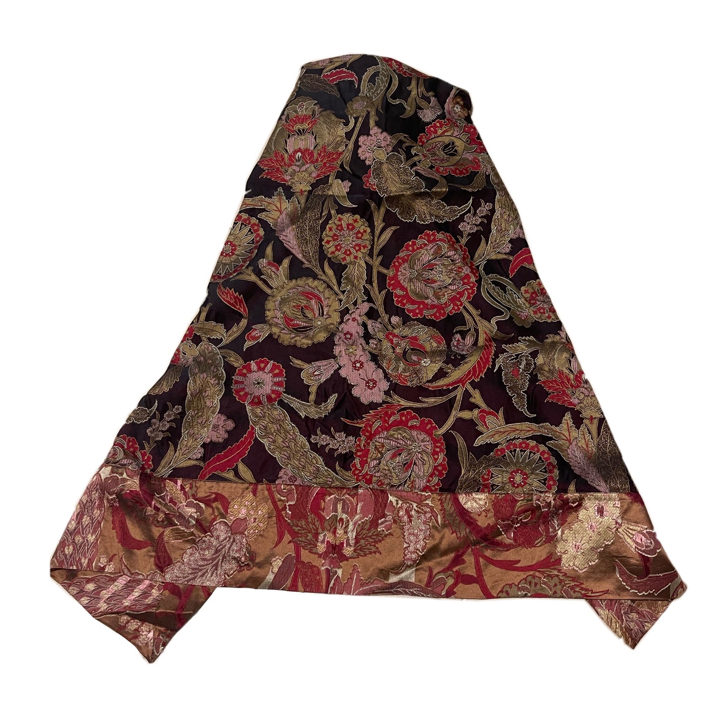 Dries Van Noten Silk Jacquard Wrap Split Skirt