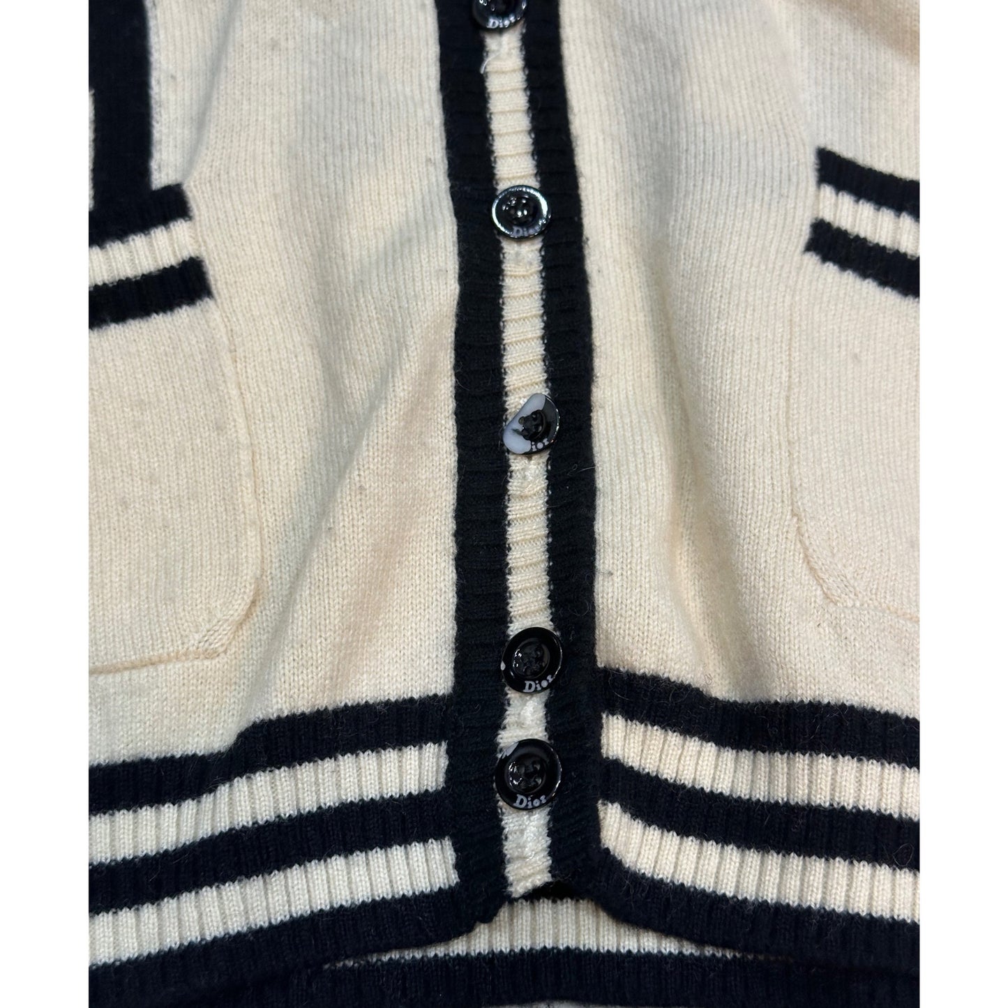 Christian Dior I Heart Dior Arrow Button Down Cardigan