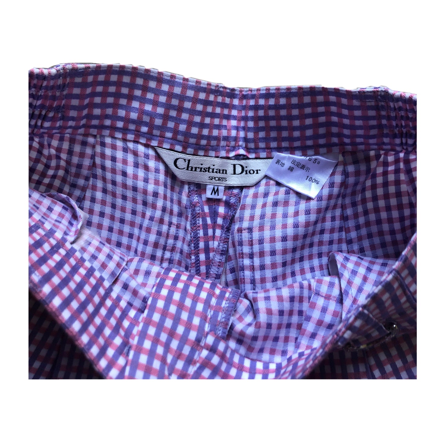 Christian Dior Pink Purple Check Boy Shorts