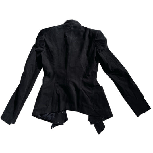 Yves Saint Laurent Suede Leather Ruffle Jacket