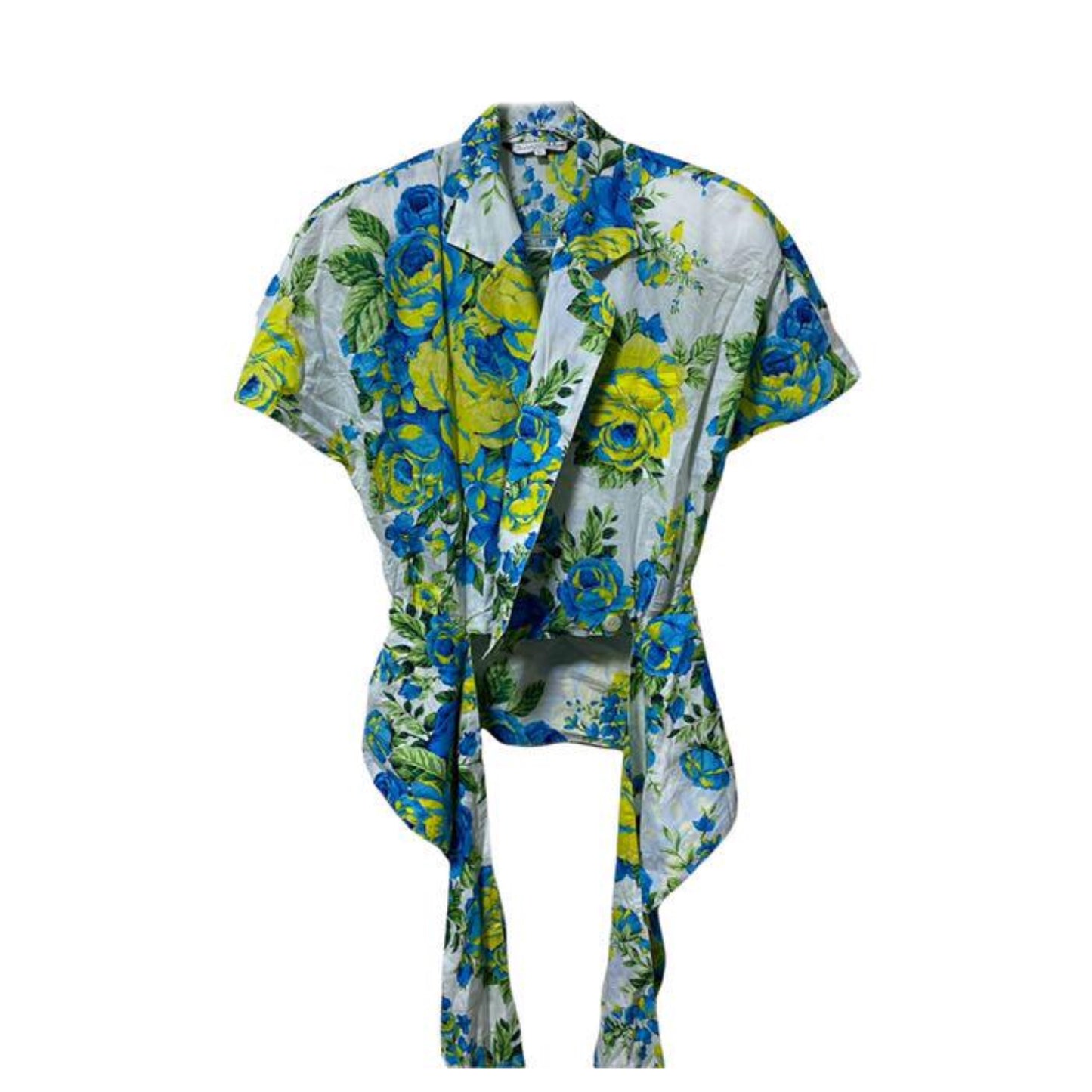 Christian Dior Sports Floral SS Wrap Blouse