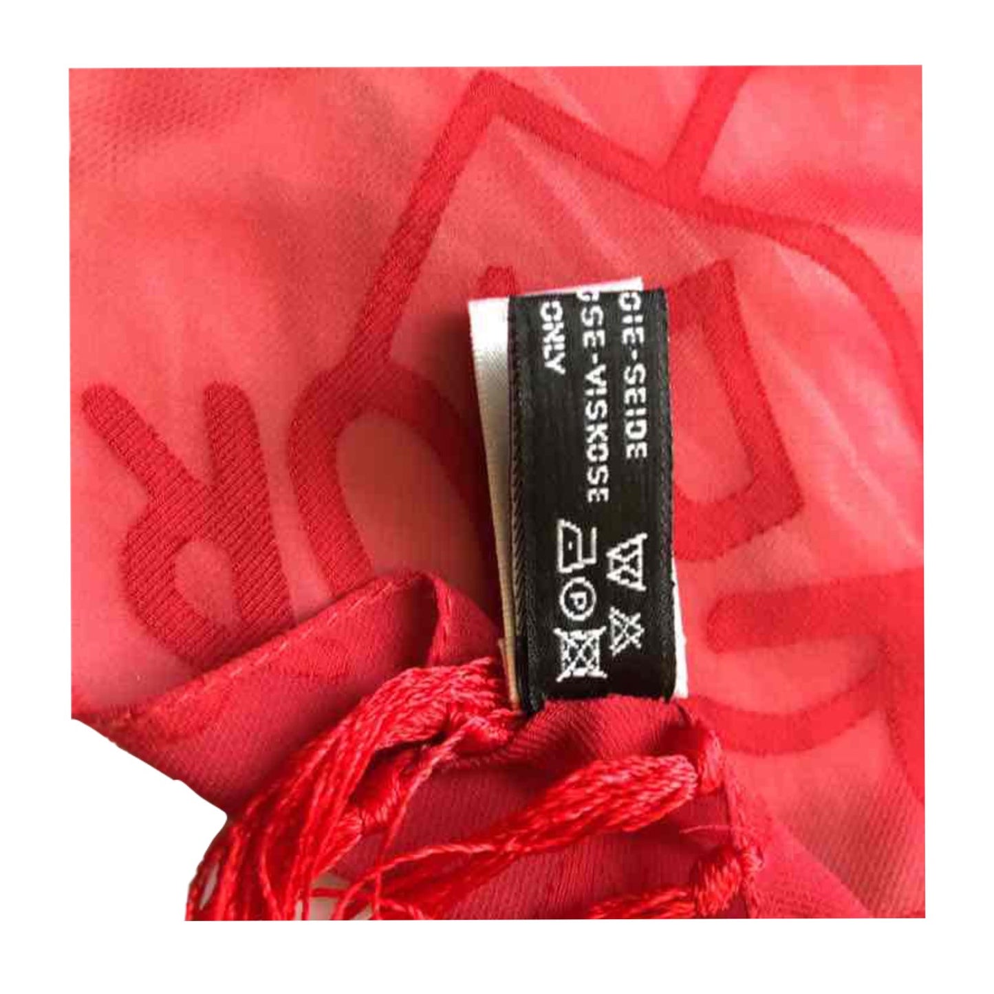 Christian Dior I Love Dior Fringe Shawl Scarf