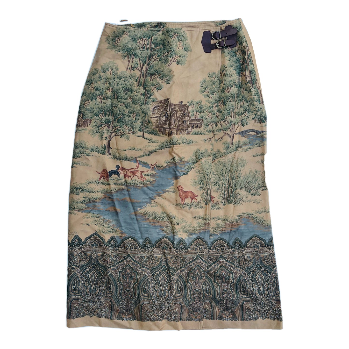 Ralph Lauren Farm Cottage Wrap Maxi Skirt