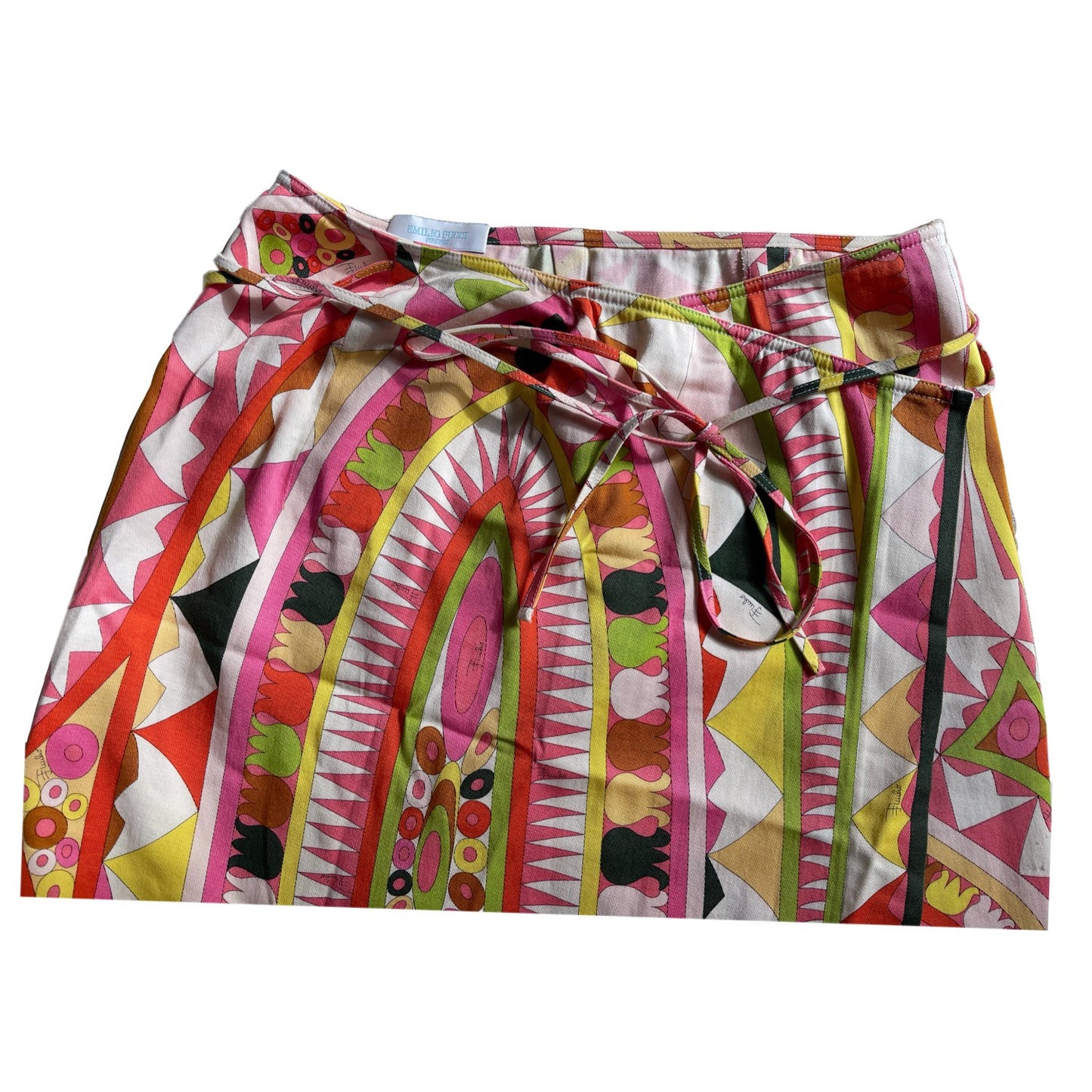 Emilio Pucci Multi Pattern Wrap Knee Length Skirt