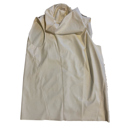 Celine Faux Leather Mock Neck Sless Top