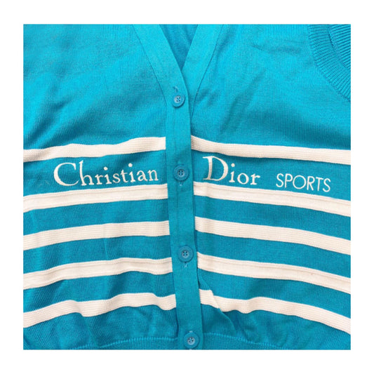 Christian Dior Sports Logo Stripe Knit Vest