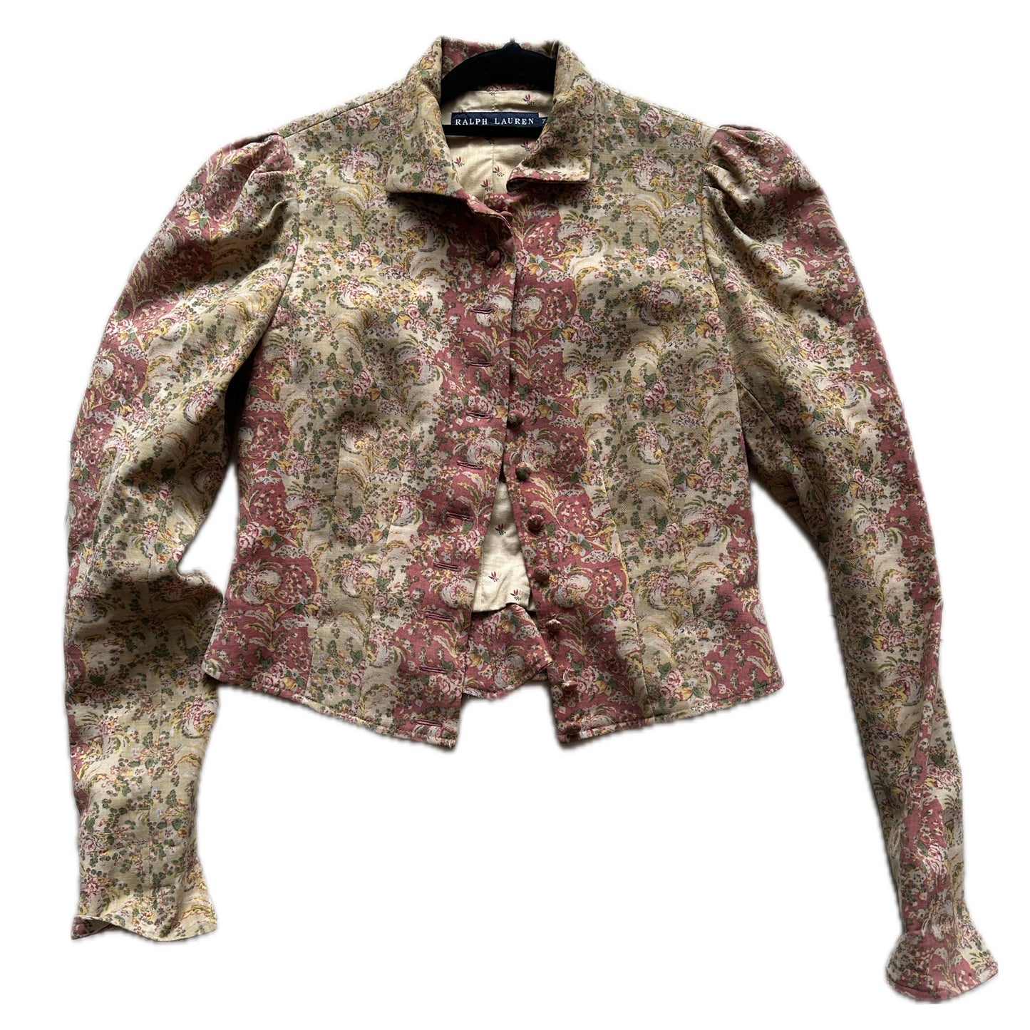 Ralph lauren Paisley Button Down Puff LS Blouse