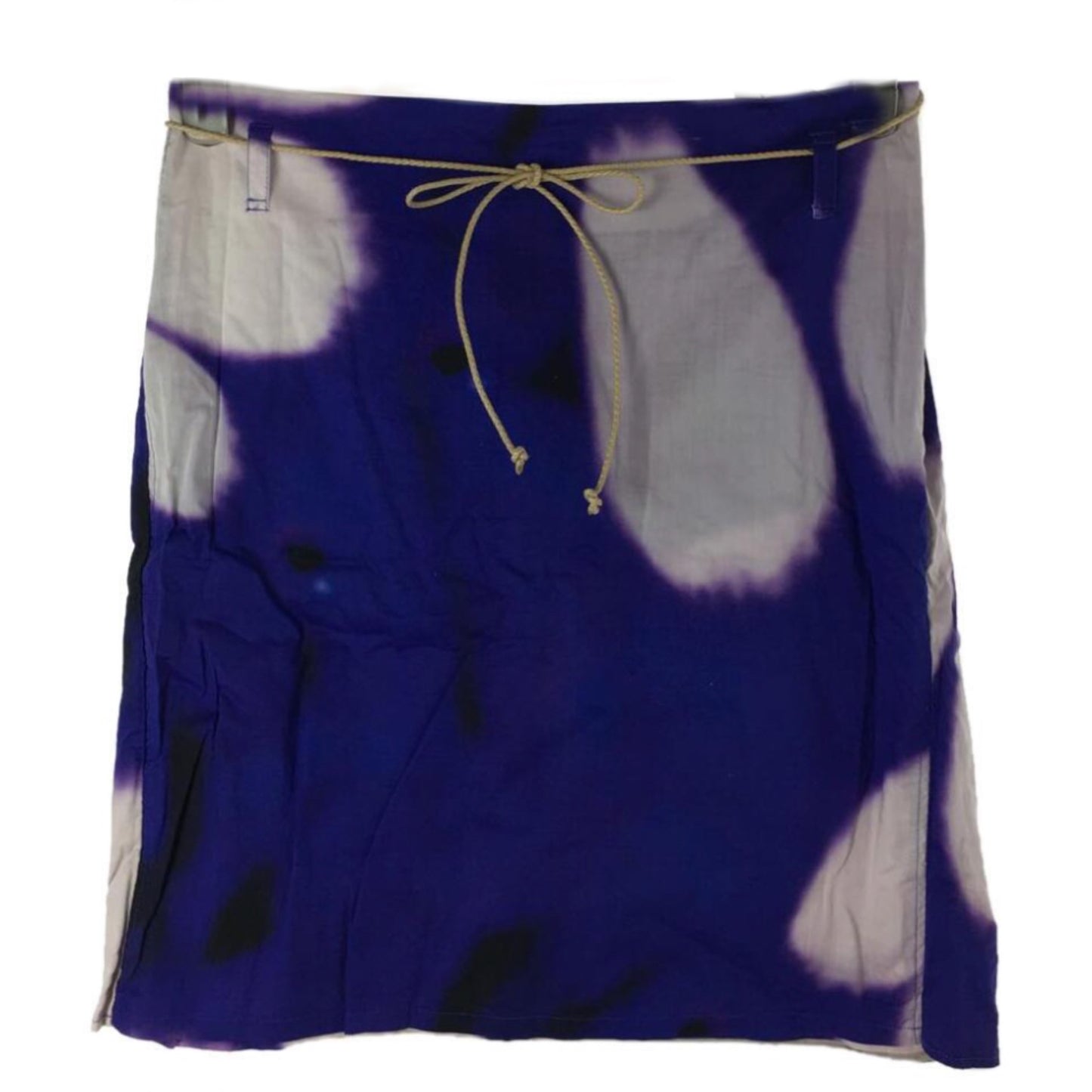 Isset Miyake Tie Dye Graphic Flare Print Skirt