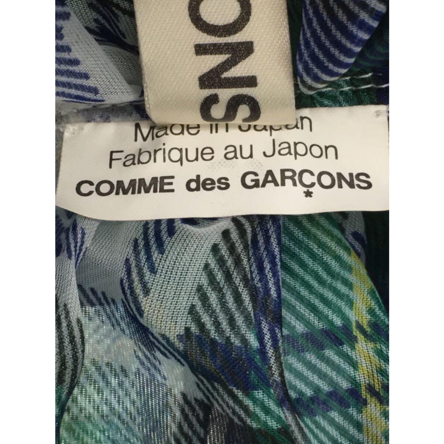 Comme Des Garcons Tartan Assymetrical Peter Pan Collar Ruched SS Blouse
