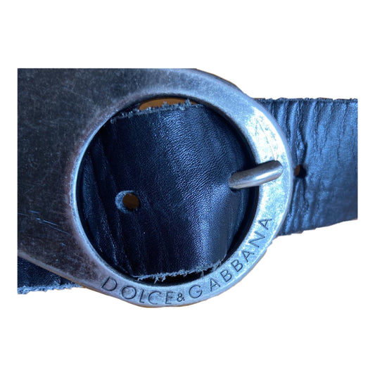 Dolce & Gabbana Leather Pin Buckle Belt