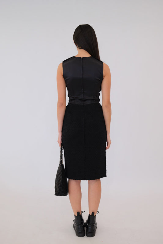 Dolce & Gabbana Tweed Wool Pencil zip Dress