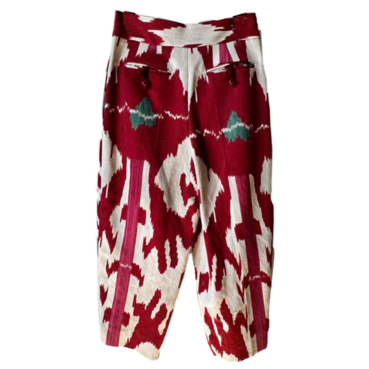 Emporio Armani Tribal Wide Leg Pleat Trousers