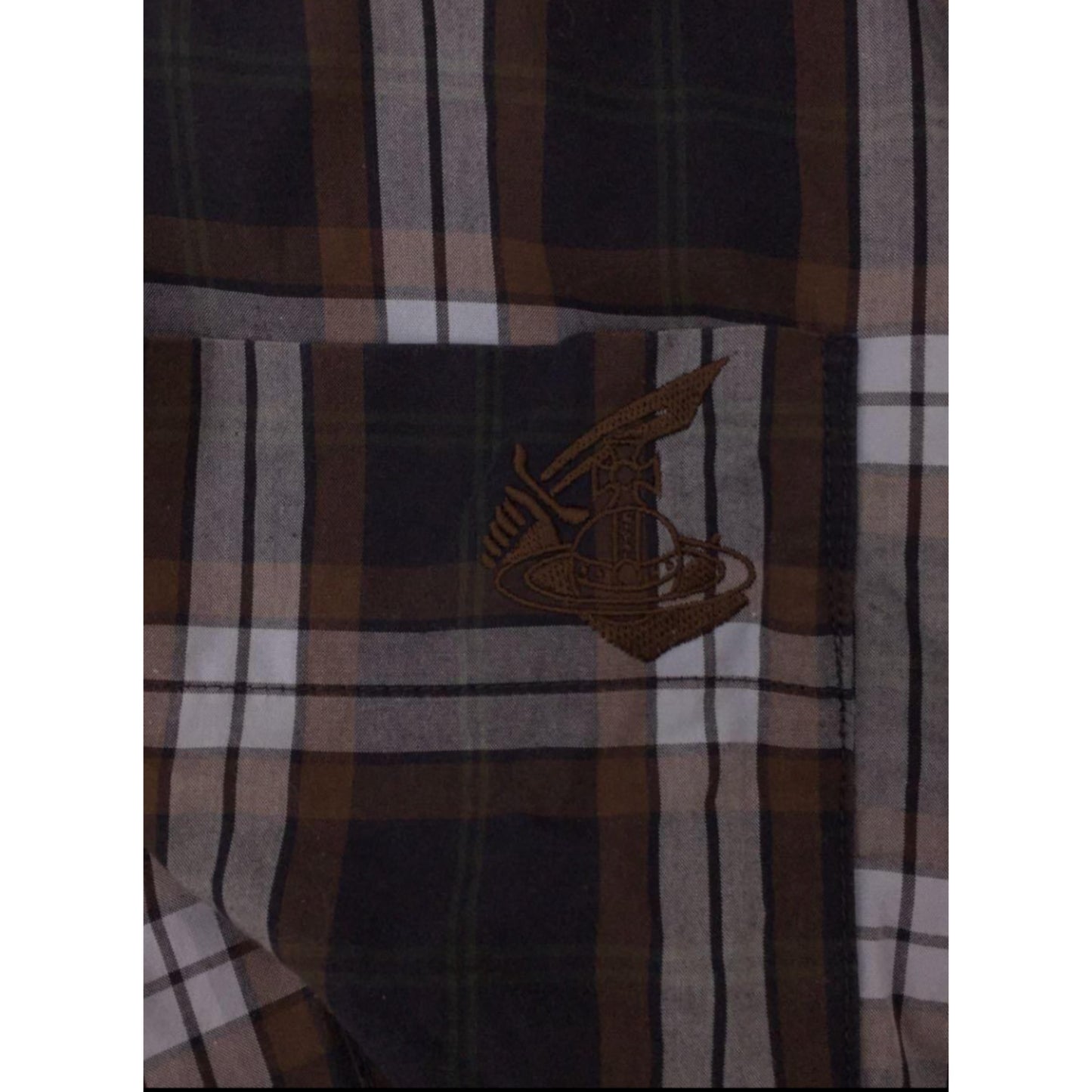 Vivienne Westwood Anglomania Plaid Oversized SS Shirt Dress