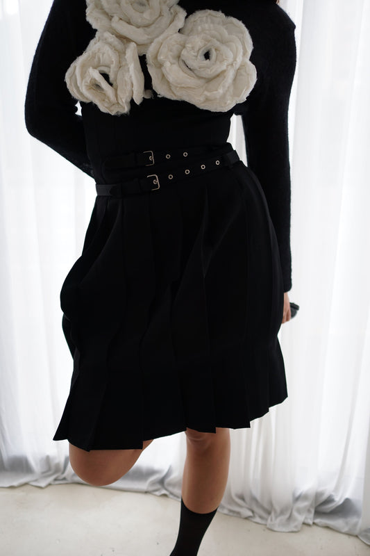 Tricot Comme Des Garcons Gingham Double Tier Tie Waist Skirt